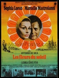 4b993 SUNFLOWER French 15x20 '70 Vittorio De Sica's I Girasoli, Sophia Loren, Marcello Mastroianni
