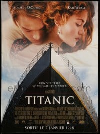 4b996 TITANIC advance French 16x21 '98 Leonardo DiCaprio, Kate Winslet, directed by James Cameron!