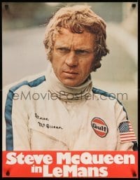 4b055 LE MANS teaser German '71 driver Steve McQueen in personalized uniform, white title design!