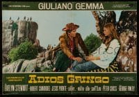 4b177 ADIOS GRINGO Italian 18x27 pbusta '66 cowboy Giuliano Gemma, spaghetti western