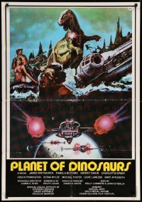 4b067 PLANET OF DINOSAURS Lebanese '78 X-Wings & Millennium Falcon art from Star Wars by Tino Aller!