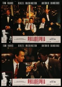 4b460 PHILADELPHIA 4 Spanishs '93 Tom Hanks, Denzel Washington, Robards & Banderas!