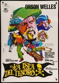 4b446 TREASURE ISLAND Spanish '73 Orson Welles as pirate Long John Silver by Elias & Santamarina!