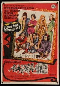 4b450 WHAT'S NEW PUSSYCAT Spanish '69 different Mac Gomez art of Woody Allen, O'Toole & sexy babes