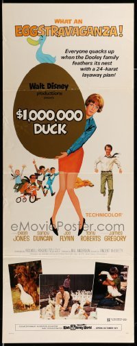 4c260 $1,000,000 DUCK insert '71 Disney, a duck lays a 24 karat omelet!
