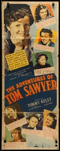 4c283 ADVENTURES OF TOM SAWYER insert '38 Tommy Kelly as Mark Twain's classic character!
