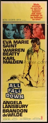 4c289 ALL FALL DOWN insert '62 Warren Beatty, Eva Marie Saint, Karl Malden, John Frankenheimer