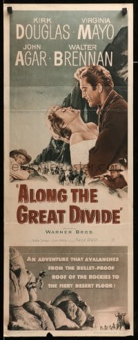 4c295 ALONG THE GREAT DIVIDE insert '51 Kirk Douglas, Mayo is the girl that got under his skin!