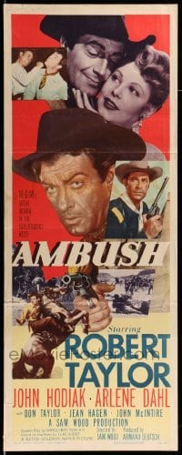 4c297 AMBUSH insert '50 Robert Taylor, Arlene Dahl, John Hodiak, cowboys & Indians!