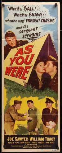 4c315 AS YOU WERE insert '51 soldiers Joe Sawyer & William Tracy, The fun is in-tents!