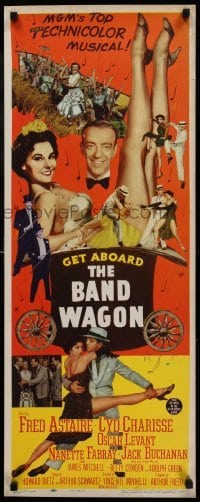 4c329 BAND WAGON insert '53 great image of Fred Astaire & sexy Cyd Charisse showing her legs!