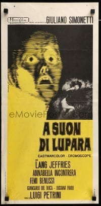 4c002 A SUON DI LUPARA Italian locandina '67 Lang Jeffries, mafia violence, Papuzza art!