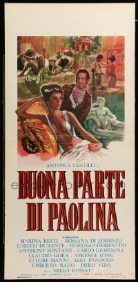 4c023 BUONA PARTE DI PAOLINA Italian locandina '73 artwork of sexy Antonia Santilli & top cast!