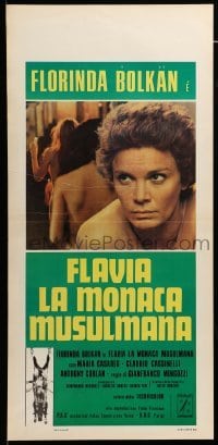 4c073 FLAVIA Italian locandina '75 Mingozzi's Flavia, la monaca musulmana, yellow title design!