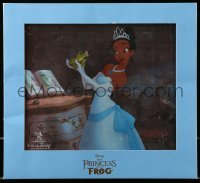 4d013 PRINCESS & THE FROG commercial animation cel '09 great close up of Tiana holding frog!