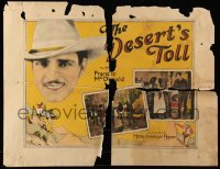 4d019 DESERT'S TOLL 1/2sh '26 Francis McDonald in a silent cowboy western!