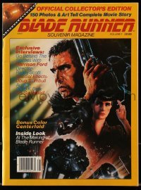 4d735 BLADE RUNNER magazine '82 sci-fi classic, John Alvin cover art, official collector's edition!