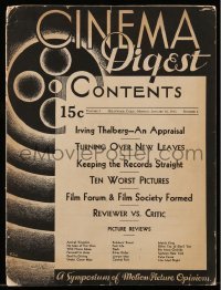 4d362 CINEMA DIGEST exhibitor magazine January 16, 1933 article on Problems Faced by Television!