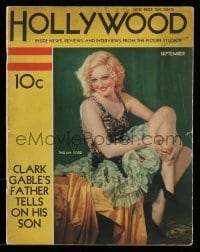 4d754 HOLLYWOOD magazine September 1932 sexy Thelma Todd, Clark Gable's father tells on him!