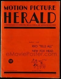 4d391 MOTION PICTURE HERALD exhibitor magazine November 21, 1931 with MGM 31/32 12-page insert!