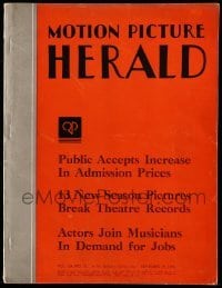 4d395 MOTION PICTURE HERALD exhibitor magazine September 19, 1936 full-page Mickey Mouse & more!