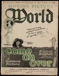 4d401 MOVING PICTURE WORLD exhibitor magazine April 8, 1922 Harold Lloyd, John Gilbert & more!