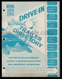 4d208 NATIONAL SCREEN SERVICE DRIVE-IN TRAILER DIRECTORY catalog '50s trailers for tasty treats!