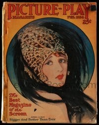 4d836 PICTURE PLAY magazine February 1924 great cover art of Barbara La Marr by Henry Clive!