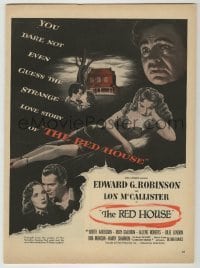 4d201 RED HOUSE magazine ad '46 Edward G. Robinson, Delmer Daves film noir, art of sexy Julie London