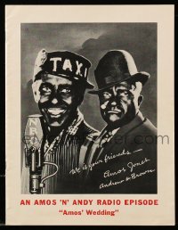 4d144 AMOS 'n' ANDY promo radio show script '35 of their Christmas episode, sent to fans!