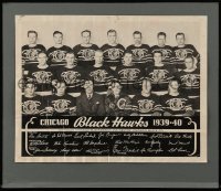 4d118 CHICAGO BLACKHAWKS matted 9x12 photo in 12x14 display '40 cool hockey team portrait!