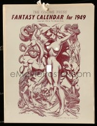 4d185 FANTASY CALENDAR FOR 1949 8x10 calendar '48 Gnome Press, Hannes Bok, Cartier & Paul, sexy art!