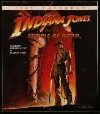 4d188 INDIANA JONES & THE TEMPLE OF DOOM 11x12 calendar '84 Harrison Ford by Bruce Wolfe!