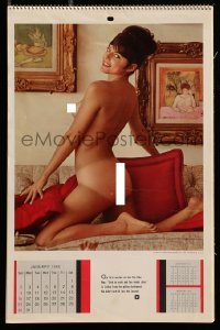 4d190 PLAYBOY 8x13 wall calendar '65 twelve sexy naked Playmates of the Month for 1966!