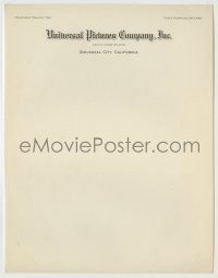 4d240 UNIVERSAL STUDIOS 9x11 letterhead '50s Universal Pictures Company Inc.