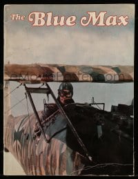 4d591 BLUE MAX souvenir program book '66 WWI fighter pilot George Peppard, James Mason, Andress!