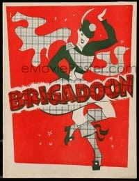 4d594 BRIGADOON stage play souvenir program book '47 great artwork of the Scottish hero!