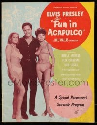 4d616 FUN IN ACAPULCO souvenir program book '63 Elvis Presley in Mexico, sexy Ursula Andress!