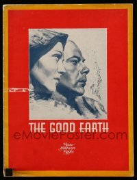 4d624 GOOD EARTH souvenir program book '37 Asian Paul Muni & Luise Rainer, Pearl S. Buck novel!
