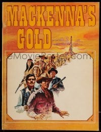 4d660 MacKENNA'S GOLD souvenir program book '69 Gregory Peck, Omar Sharif, Telly Savalas & Newmar!