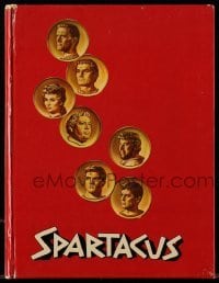 4d700 SPARTACUS hardcover souvenir program book '61 Stanley Kubrick, art of top cast on gold coins!