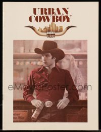 4d721 URBAN COWBOY souvenir program book '80 John Travolta in cowboy hat with Lone Star beer!