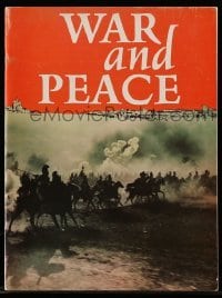 4d725 WAR & PEACE souvenir program book 1968 Sergei Bondarchuck Russian version, Leo Tolstoy