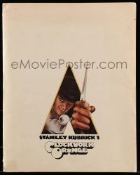 4d421 CLOCKWORK ORANGE publicity folder '72 Kubrick classic, Malcolm McDowell, Castle art!