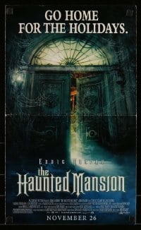 4d433 HAUNTED MANSION promo brochure '03 Eddie Murphy, Disney, unfolds to a 21x50 poster!