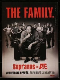 4d451 SOPRANOS TV promo brochure '07 James Gandolfini, the final season of the hit HBO series!