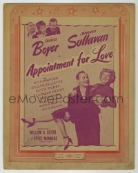 4d036 APPOINTMENT FOR LOVE local theater 11x14 window card '41 Charles Boyer & Margaret Sullavan!