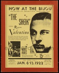 4d234 SHEIK matted 9x11 special poster '60s faux Rudolph Valentino poster pretending to be 1922!