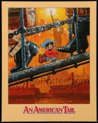 4d322 AMERICAN TAIL trade ad '86 Steven Spielberg, Don Bluth, art of Fievel the mouse by Struzan!