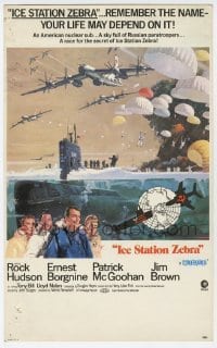 4d035 ICE STATION ZEBRA Cinerama mini WC '69 Rock Hudson, Jim Brown, Borgnine, McCall/Terpning art!